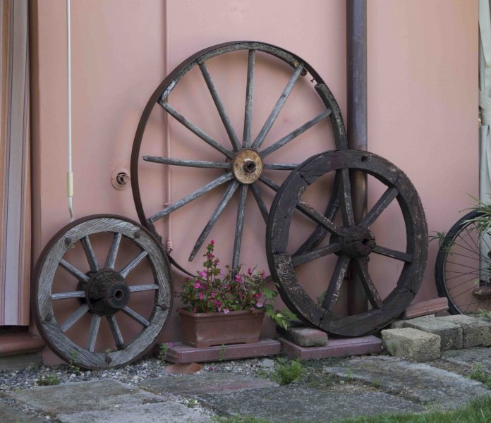 Ruote carri di legno