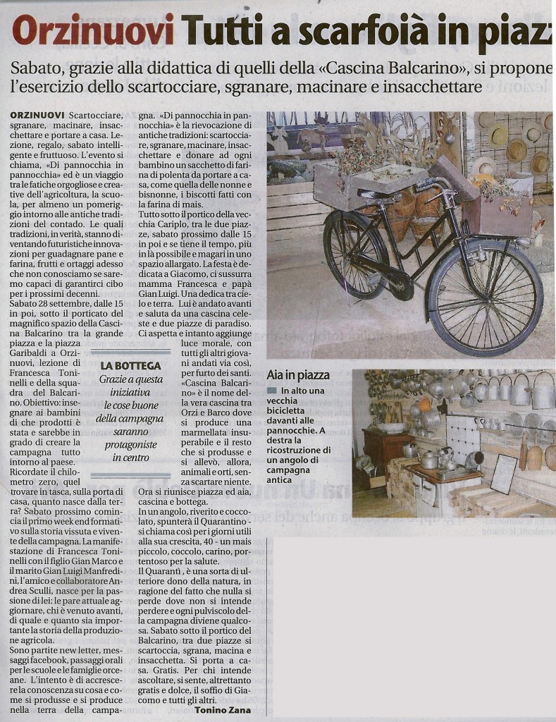 articolo Giornale di Brescia 25-09-13